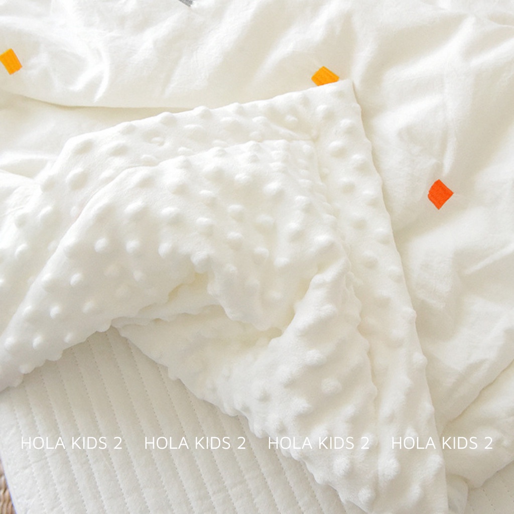 Chăn hạt đậu hai lớp dầy dặn, chăn mùa đông cho bé ấm áp mềm mịn HolaKids