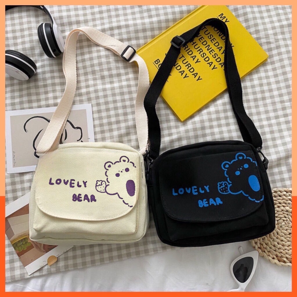 Túi mini đeo chéo Hazin nữ đẹp đi chơi vải canvas cao cấp phong cách thời trang vừa điện thoại Hzm54