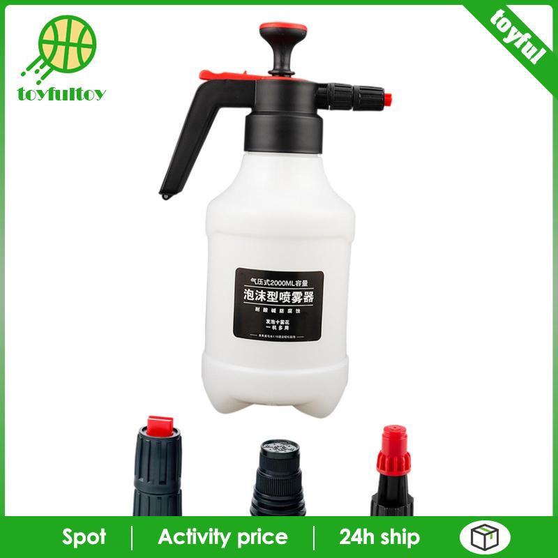 Bình Xịt Bọt Tuyết Rửa Xe Hơi Áp Suất Cao Kèm 3 Vòi 2.0L
