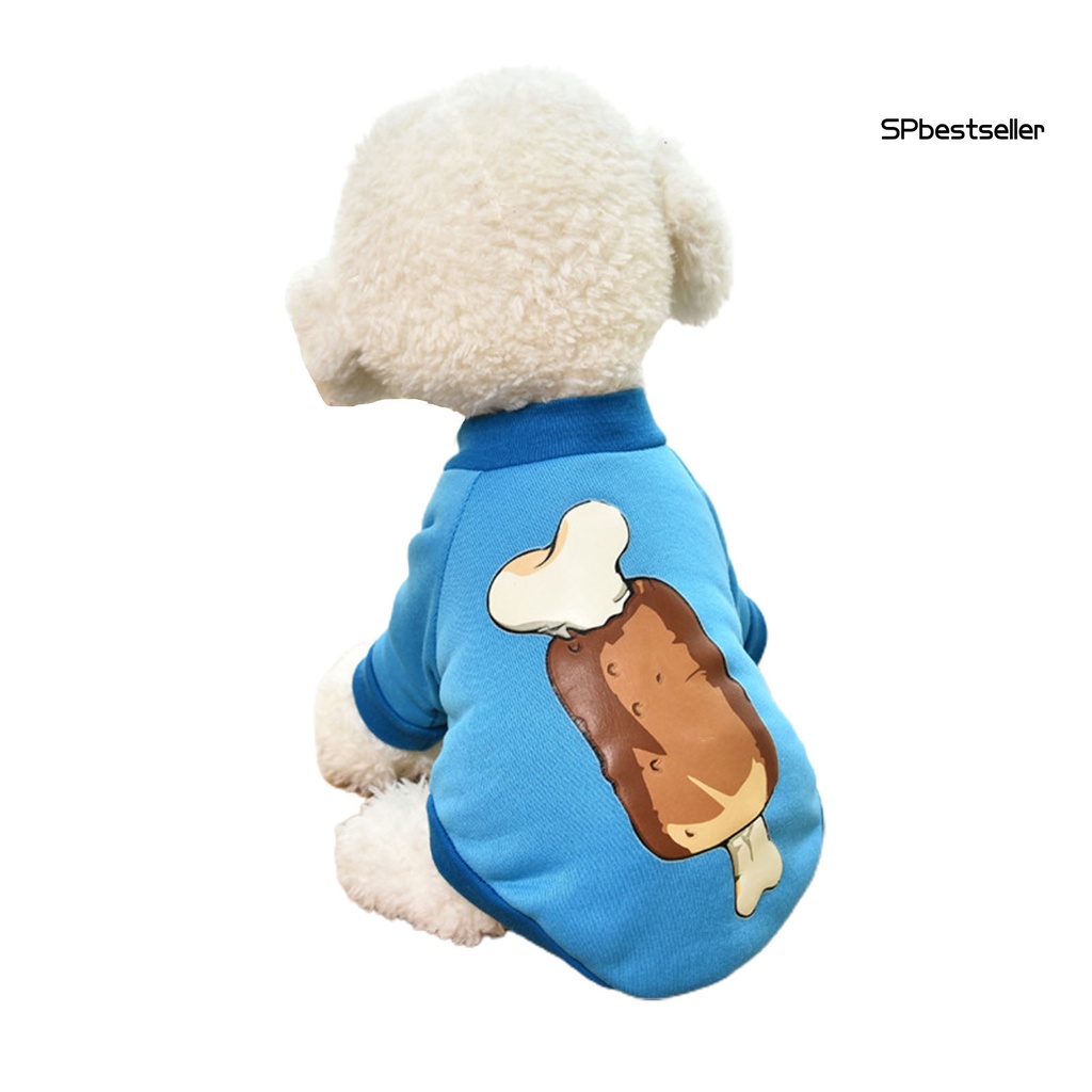 Áo thú cưng mềm mại in hình hoạt hình giữ ấm thời trang