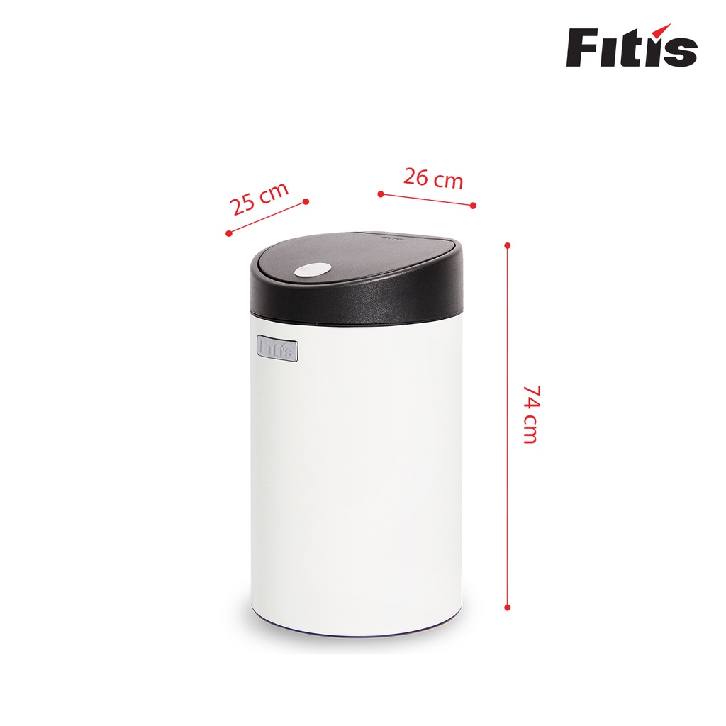 Thùng rác ấn nút mở nắp Fitis 12,15 lít