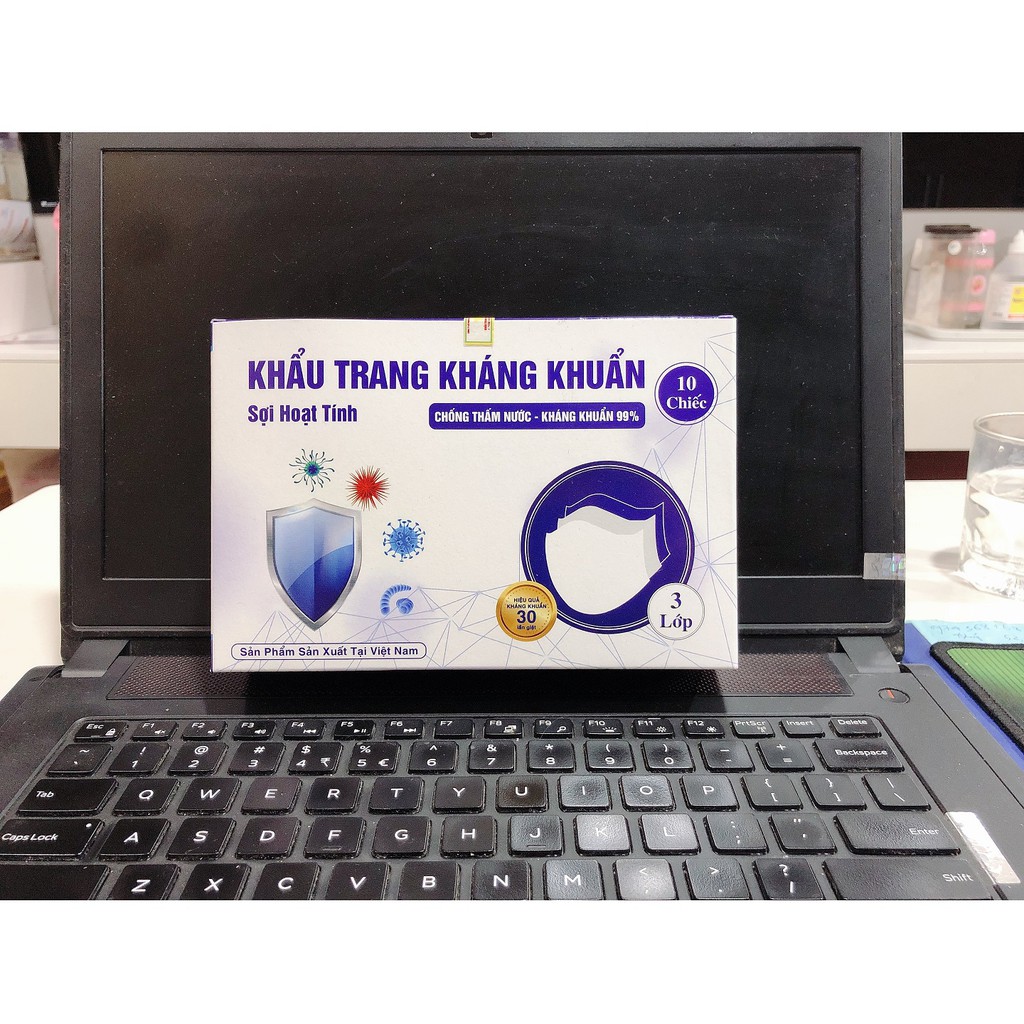 Khẩu trang vải kháng giọt bắn, kháng khuẩn 3 lớp