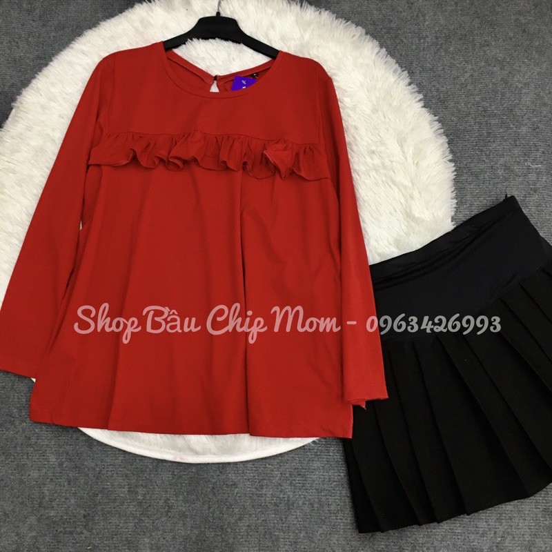 Áo Bầu Thiết Kế Hàng Đẹp, Chất Cotton 100% Đẹp form Chuẩn