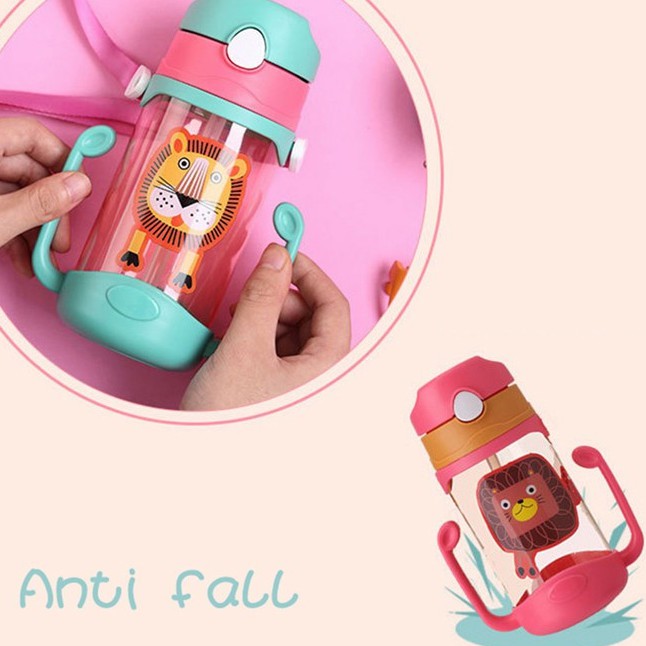 Bình Nước Thể Thao Có Ống Hút Và Tay Cầm Cho Bé