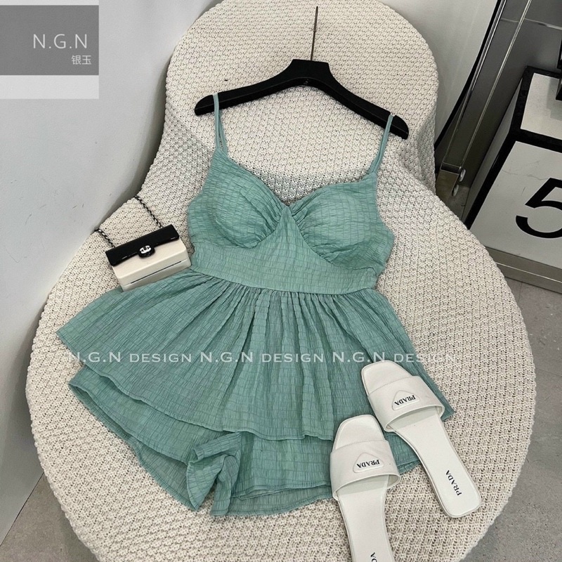 Sét bộ xốp hai dây có mút ngực hàng quảng châu siêu hot na