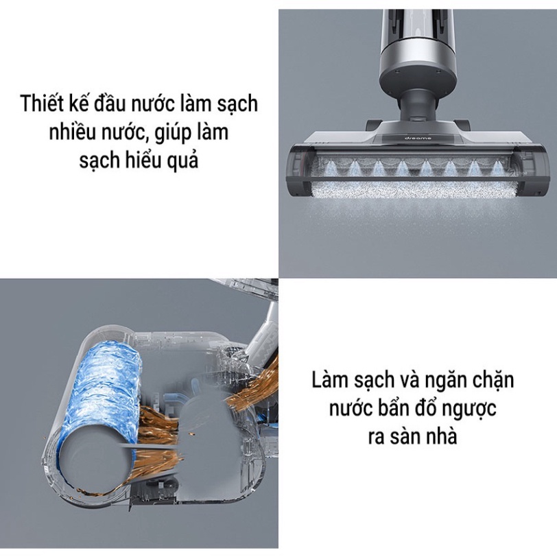 DREAME H11 MAX Máy hút bụi LAU SÀN xách tay KHÔNG DÂY tự GIẶT GIẺ