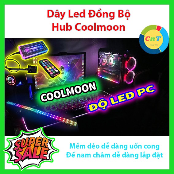 ( Rẻ Vô Địch )Dây Led RGB đồng bộ Hub CoolMoon 366 hiệu ứng với 16 triệu màu