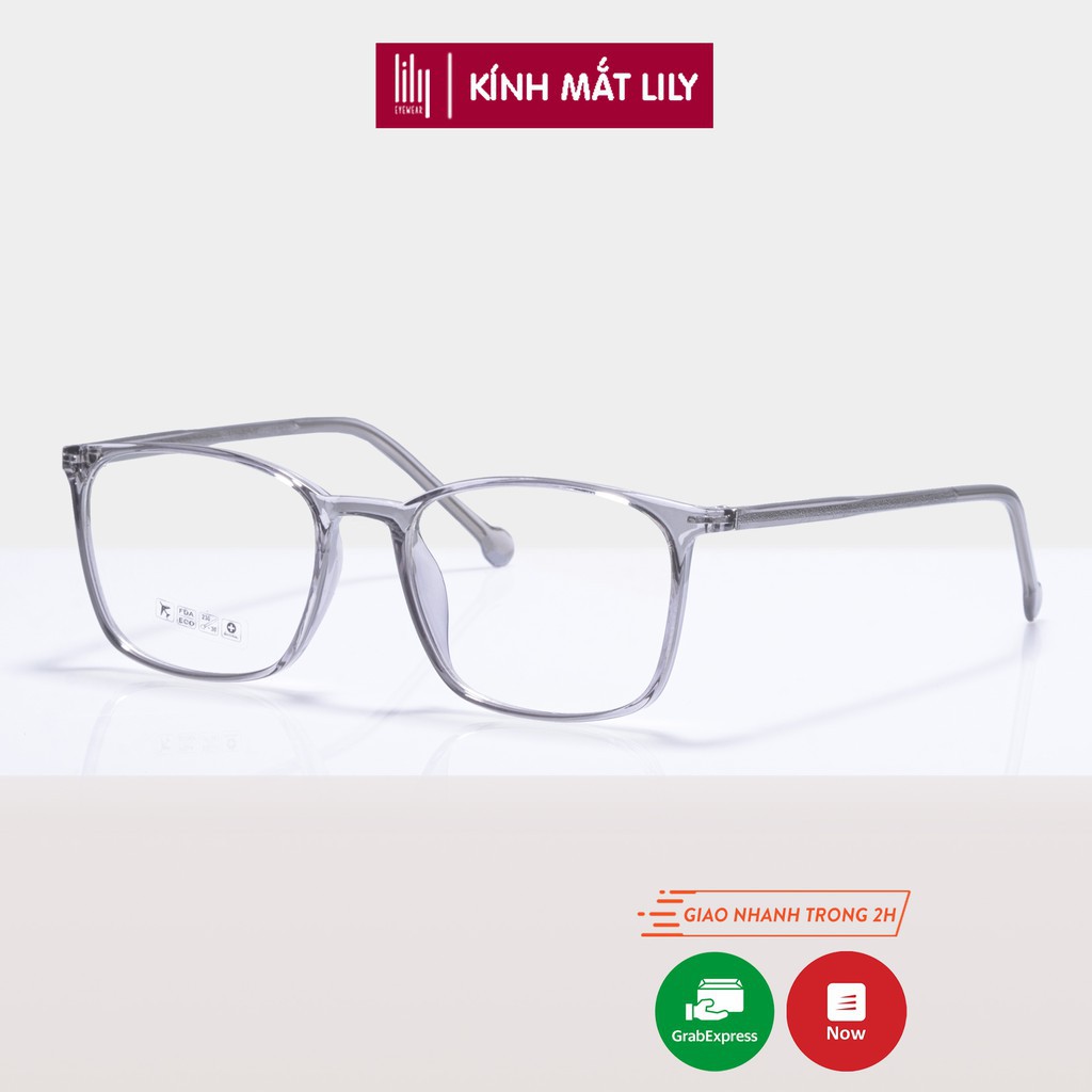 Gọng kính cận nam nữ LILYEYEWEAR mắt vuông chất liệu nhựa dẻo màu sắc thời trang - 8252