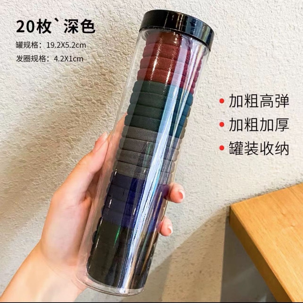 Set 20 Dây Cột Tóc Co Giãn Cao Co Giãn Phong Cách Hàn Quốc Thời Trang Cho Nữ