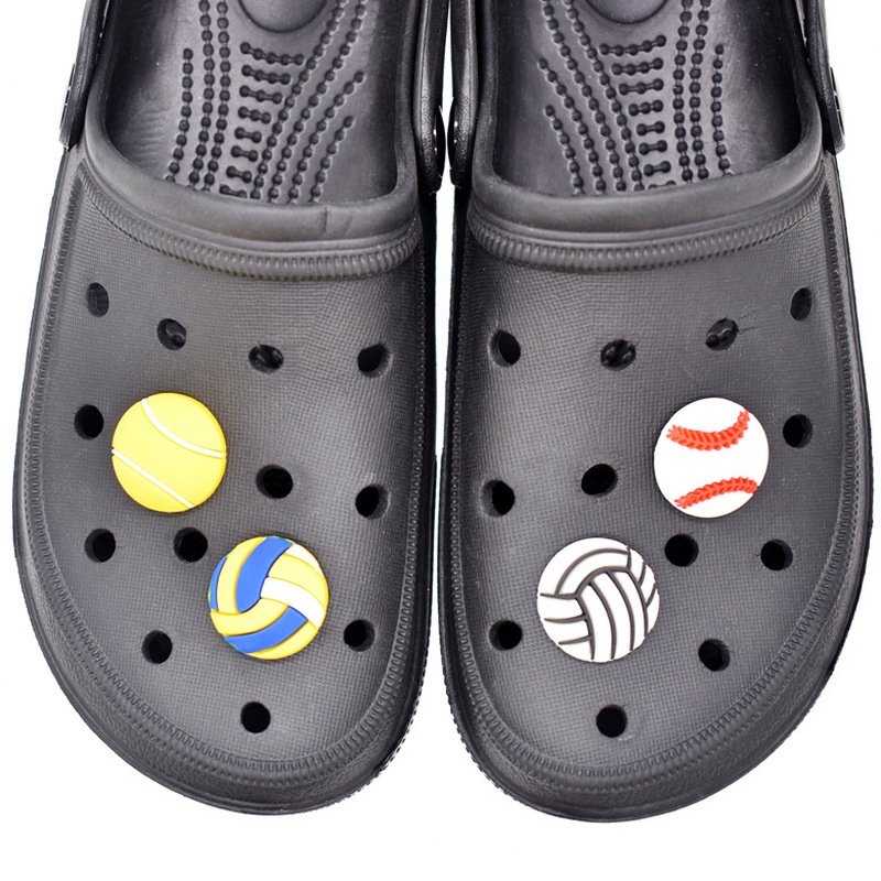 Phụ Kiện Khóa Giày Hình Hoa 3D Bằng Nhựa PVC Mềm Có Thể Tháo Rời Trang Trí Sân Vườn