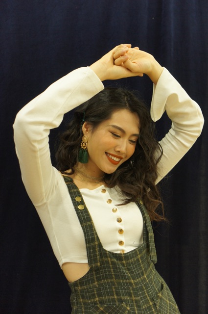 Quần yếm kẻ rêu | BigBuy360 - bigbuy360.vn