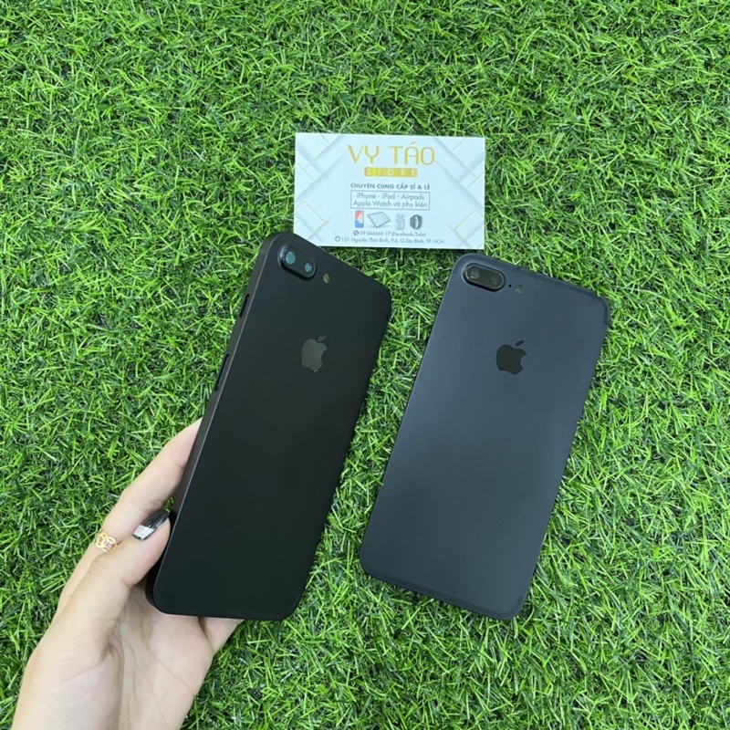 vỏ sườn thay thế viền vuông màu đen dành cho iphone 7plus