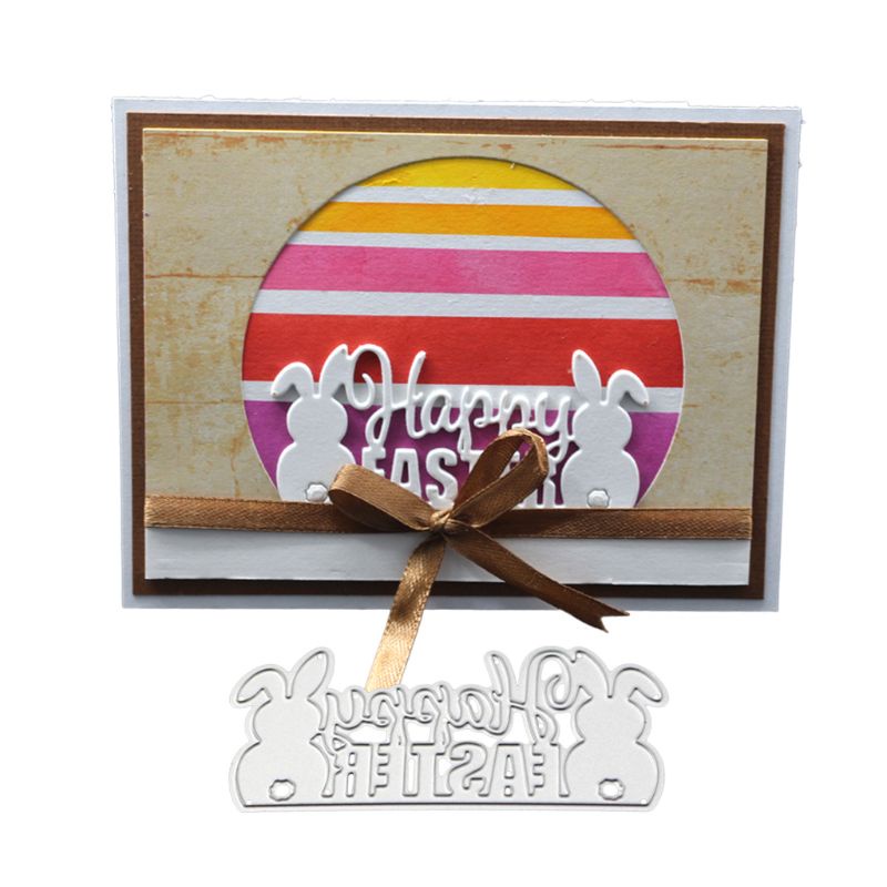 Khuôn Cắt Thẻ Giấy Hình Thỏ Phục Sinh Trang Trí Album Sổ Tay DIY