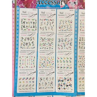 Vỉ 12 bộ Sticker dán móng (nhiều mẫu)