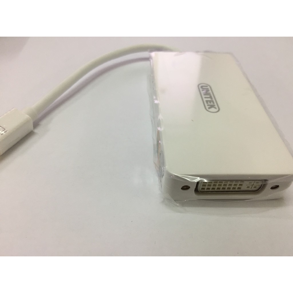 Đầu chuyển Mini DisplayPort sang HDMI DVI VGA Audio Unitek Y6354WH - Hàng chính hãng