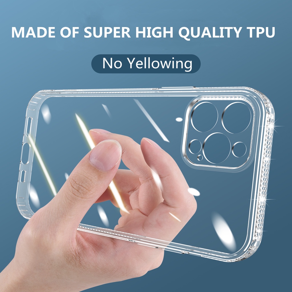 Ốp Điện Thoại TPU Mềm Trong Suốt Sang Trọng Cho iPhone 6 6S 7 8 Plus 14 Pro Max XS Max XR X 11 12 13 Pro Max 14 Plus SE 2020