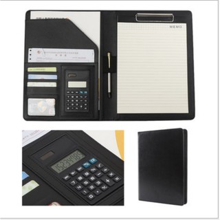 Túi kẹp tài liệu công sở đa năng,kèm máy tính Leather Business Bag - Đen