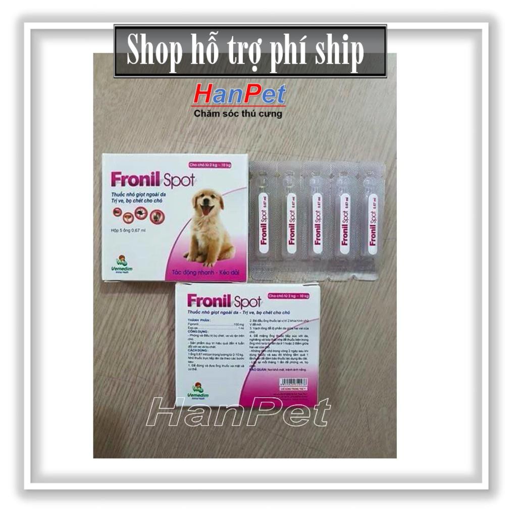 Hỗ trợ Ship- - nhỏ gáy trị ve rận FRONIL SPOT dạng ống  hanpet 116