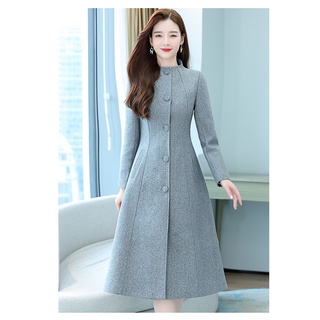 ÁO KHOÁC DẠ CỔ TRỤ DÁNG DÀI