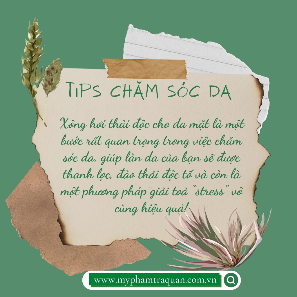 Thảo Mộc Xông Mặt 100% Từ Thiên Nhiên Làm Sạch Lỗ Chân Lông Ngăn Ngừa Mụn Thải Độc Da Trà Quán 50g