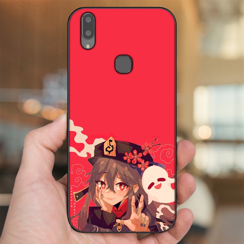 Ốp lưng Vivo V9, Y85, V11i viền đen in hình Hutao Genshin Impact