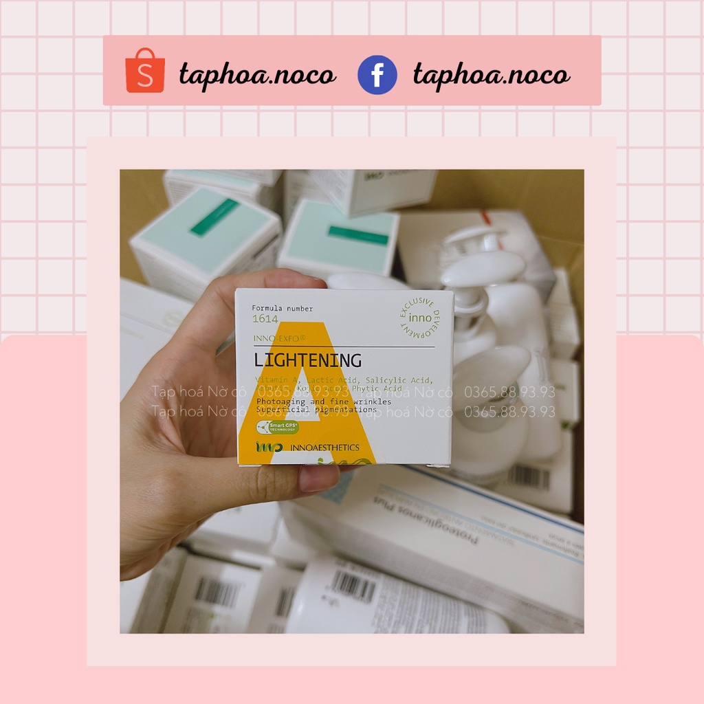 Peel da cho da mụn và các vết thâm sạm da Innoaesthetics Lightening A Cream 15gr