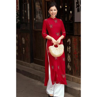 hình thật nguyên bộ áo dài truyên thống (hinh thật cuối)