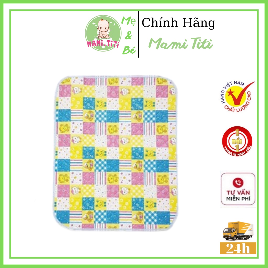 Chiếu lót thay bỉm chống thấm cho bé sơ sinh, 65x50cm - L3 - MAMI TITI