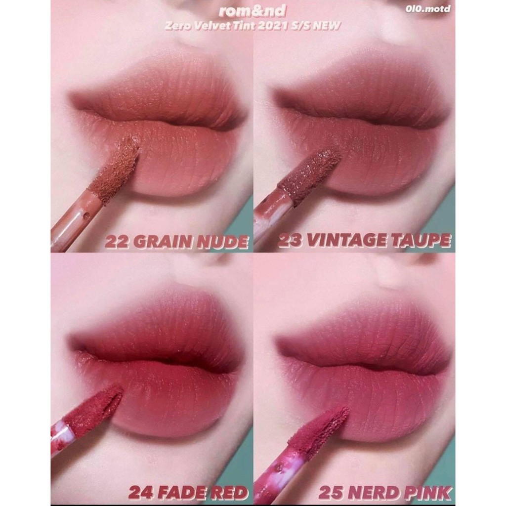 Son Kem Lì, Lên Màu Chuẩn, Mịn Môi Romand Zero Velvet Tint