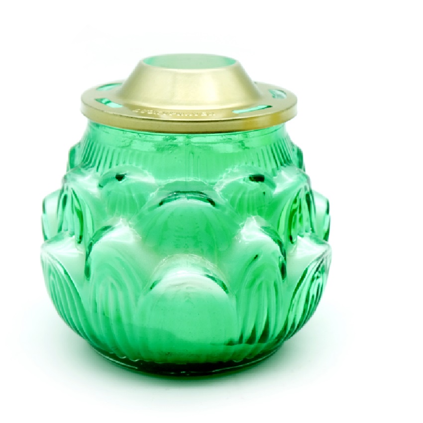 Hũ nến thơm hình hoa sen Miss Candle LUC6095 cháy 80 giờ (Có nắp đậy)