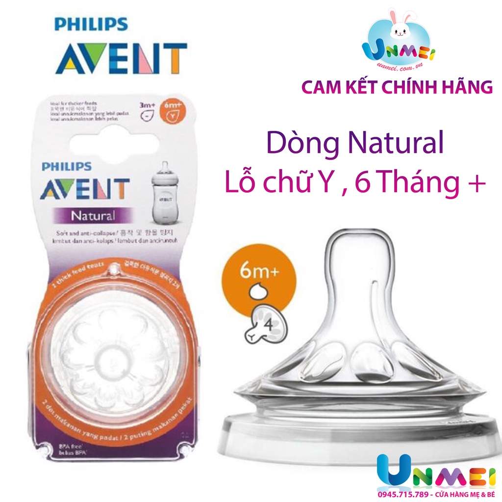 Núm ty Philips Avent (dùng cho thức ăn đặc) cho bé từ 6 tháng tuổi SCF656/23