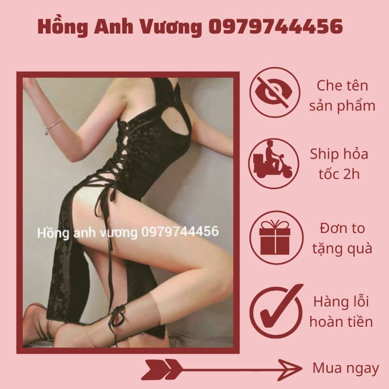 sườn xám cosplay cô gái trung hoa buộc dây sexy gợi cảm