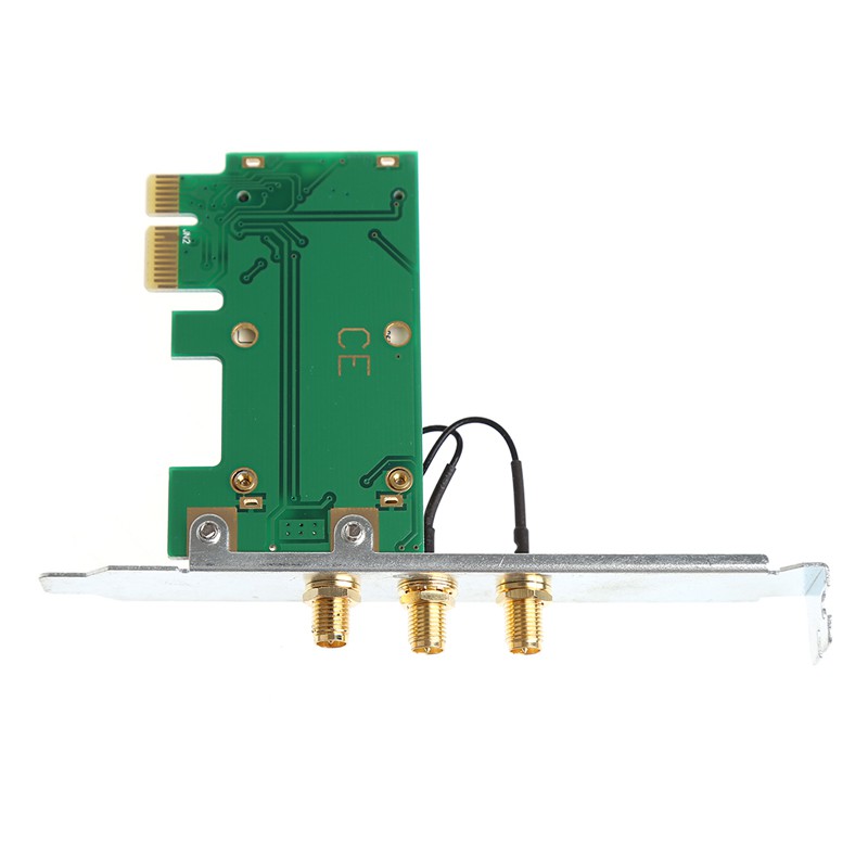 Thẻ Mạng Không Dây Giao Diện PCI-E 1X Để Bàn 2.4/5GHz 300M Băng Tần Kép + 3 Ăng-ten Cho Intel 4965AGN