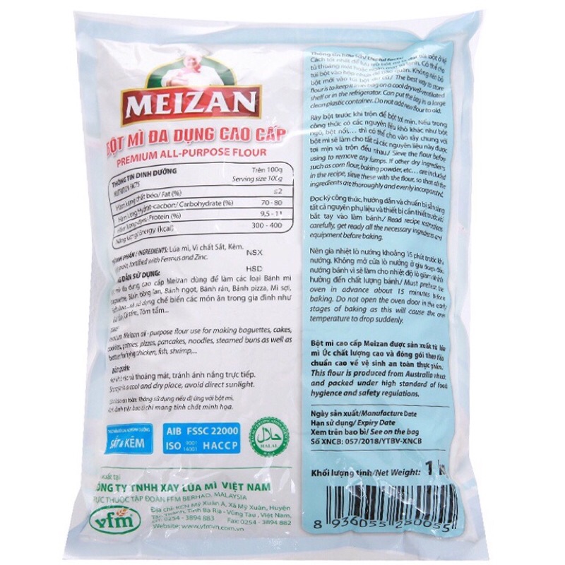Bột mì đa dụng cao cấp Meizan 500g - 1kg