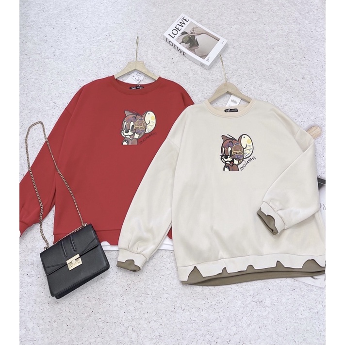 ÁO NỈ JERRY PHỐI GẤU OVERSIZE | BigBuy360 - bigbuy360.vn