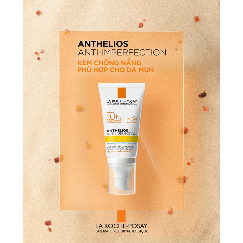 Kem chống nắng giúp bảo vệ da dành cho da bóng dầu, dễ nổi mụn La Roche-Posay Anthelios Anti-Imperfection 50ml