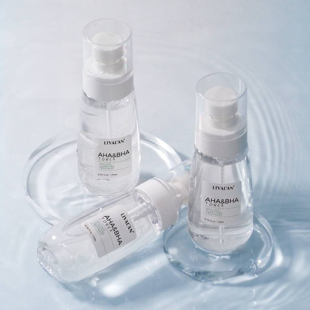 Toner LIYALAN AHA &amp; BHA cải thiện tình trạng mụn trứng cá và đầu đen chăm sóc làn da 100ml