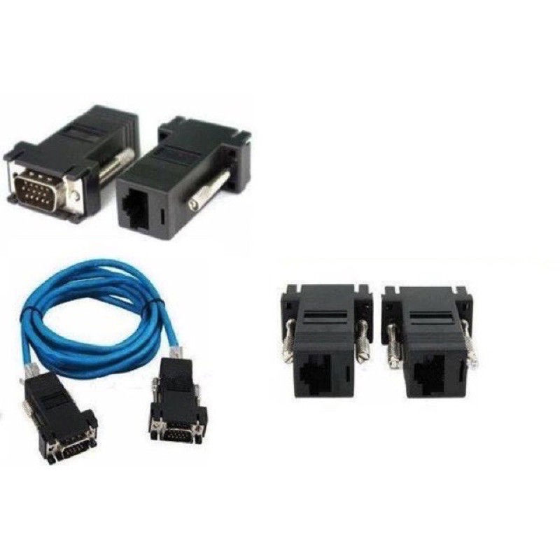kéo dài dây VGA bằng dây mạng lan cat 5, cat 6. báo giá 1 cặp