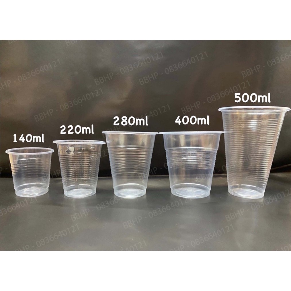 SET 50 Cốc Nhựa Dùng 1 Lần đủ size