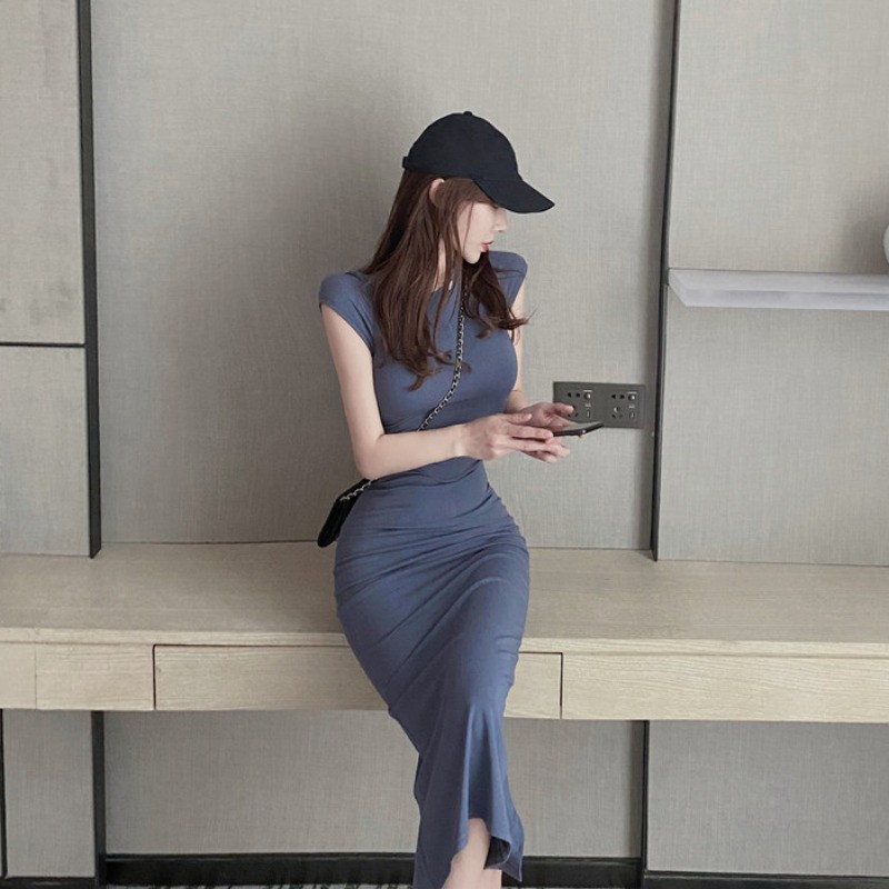 (ORDER) Váy thun dáng dài ôm body xẻ tà sau lưng sexy quyến rũ style Hong Kong sang chảnh (HOT NEW 2020) - Có ảnh thật