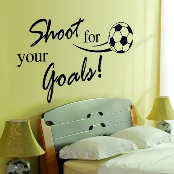 Decal dán tường chữ truyền động lực tiến thẳng mục tiêu shoot for your goals