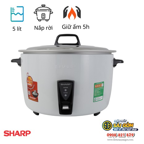 Nồi Cơm Điện Sharp 5.0 lít KSH-D55V - Hàng Mới Chính Hãng