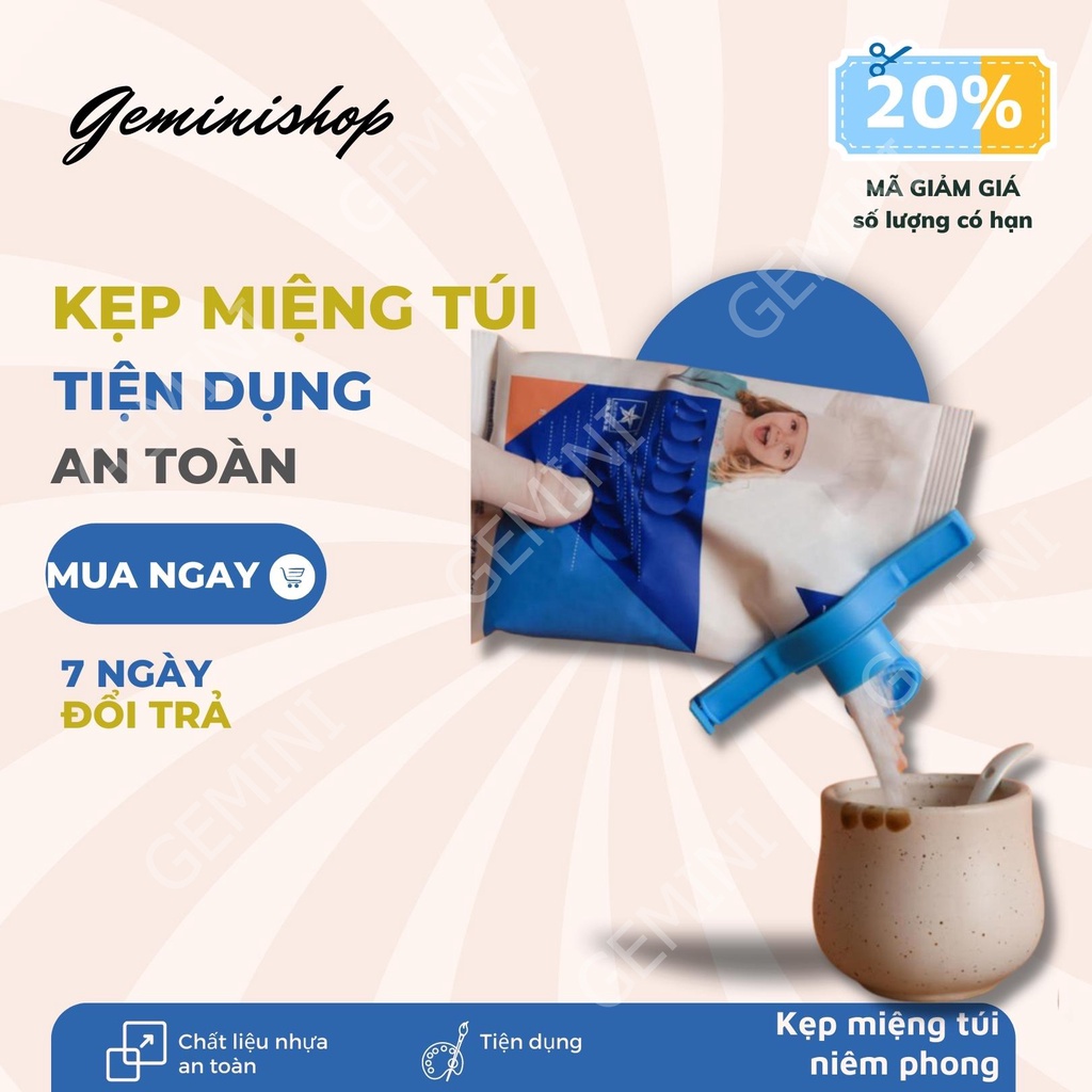 Kẹp Miệng Túi Có nắp Kẹp niêm phong túi thức ăn, túi sữa đa năng L5