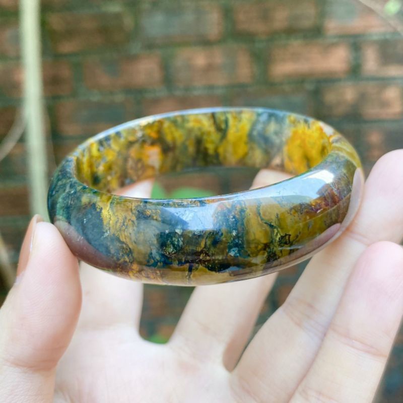 Vòng tay bản liền băng thủy tảo vân vàng