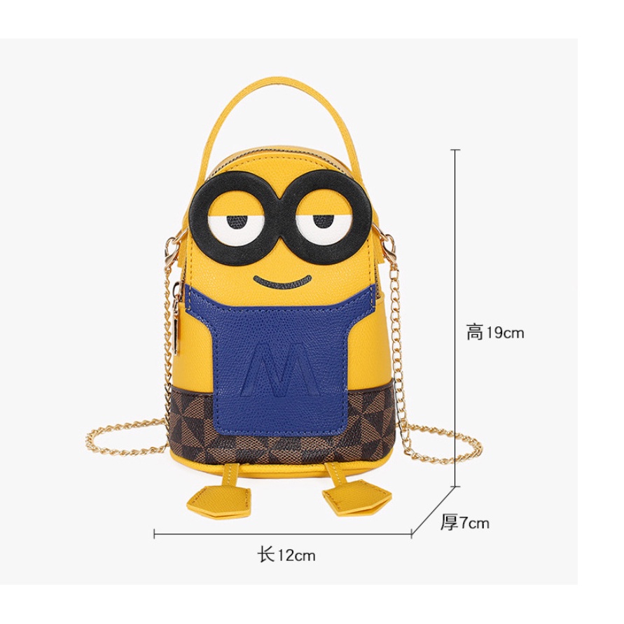 Túi Đeo Chéo Mini Hình Minions Dễ Thương Đa Năng Thời Trang Mới