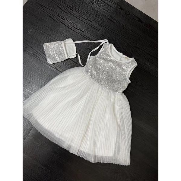 Váy bé gái Yampi sát nách 2-8 tuổi 🌈 Đầm bé gái xếp ly dài đính kim sa xuất dư 0822