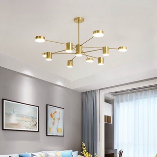Đèn ốp trần đèn thả 10 bóng hiện đại