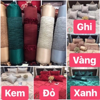 Trọn bộ Chăn Ga Lụa Rúm Luxury - hàng Nhập Khẩu Loại 1