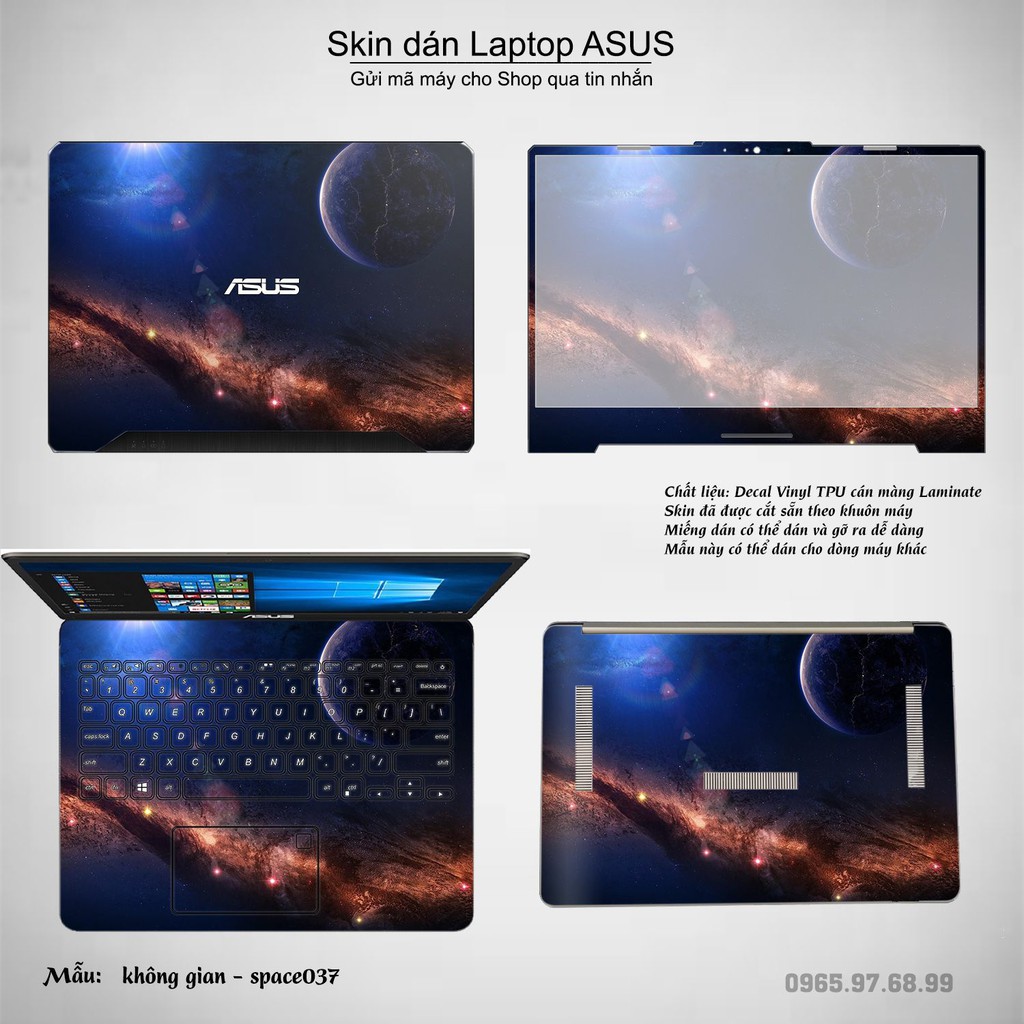 Skin dán Laptop Asus in hình không gian _nhiều mẫu 7 (inbox mã máy cho Shop)