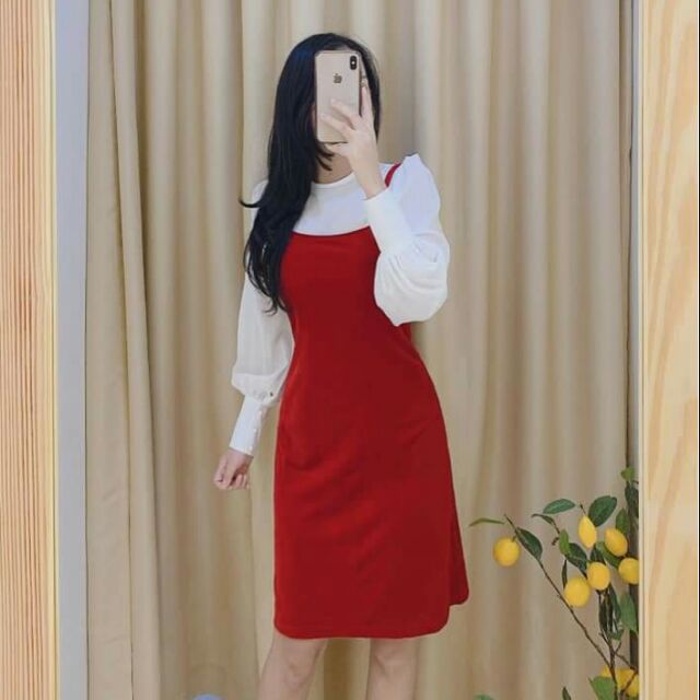 Sét váy Nhung kèm áo sơ mi A1200